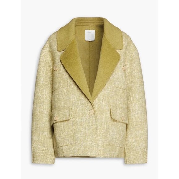 Sandro Farah Green Oversized One Button Blazer Jacket - Picture 1 of 11